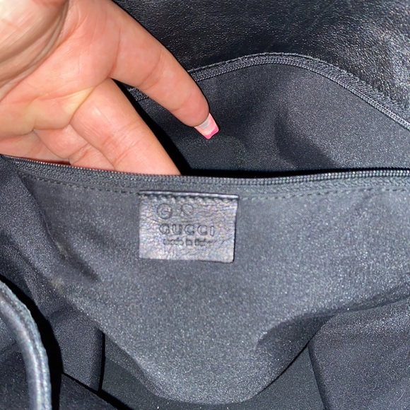GUCCI BLACK CANVAS BAG - Picture 6 of 10